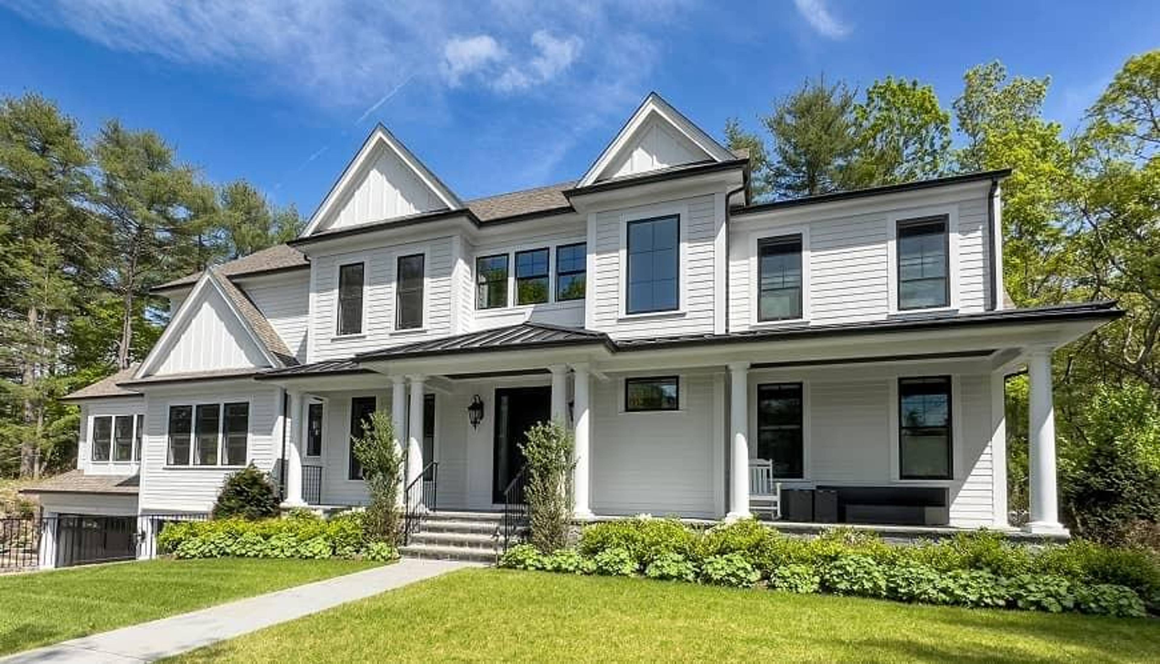White siding Home
