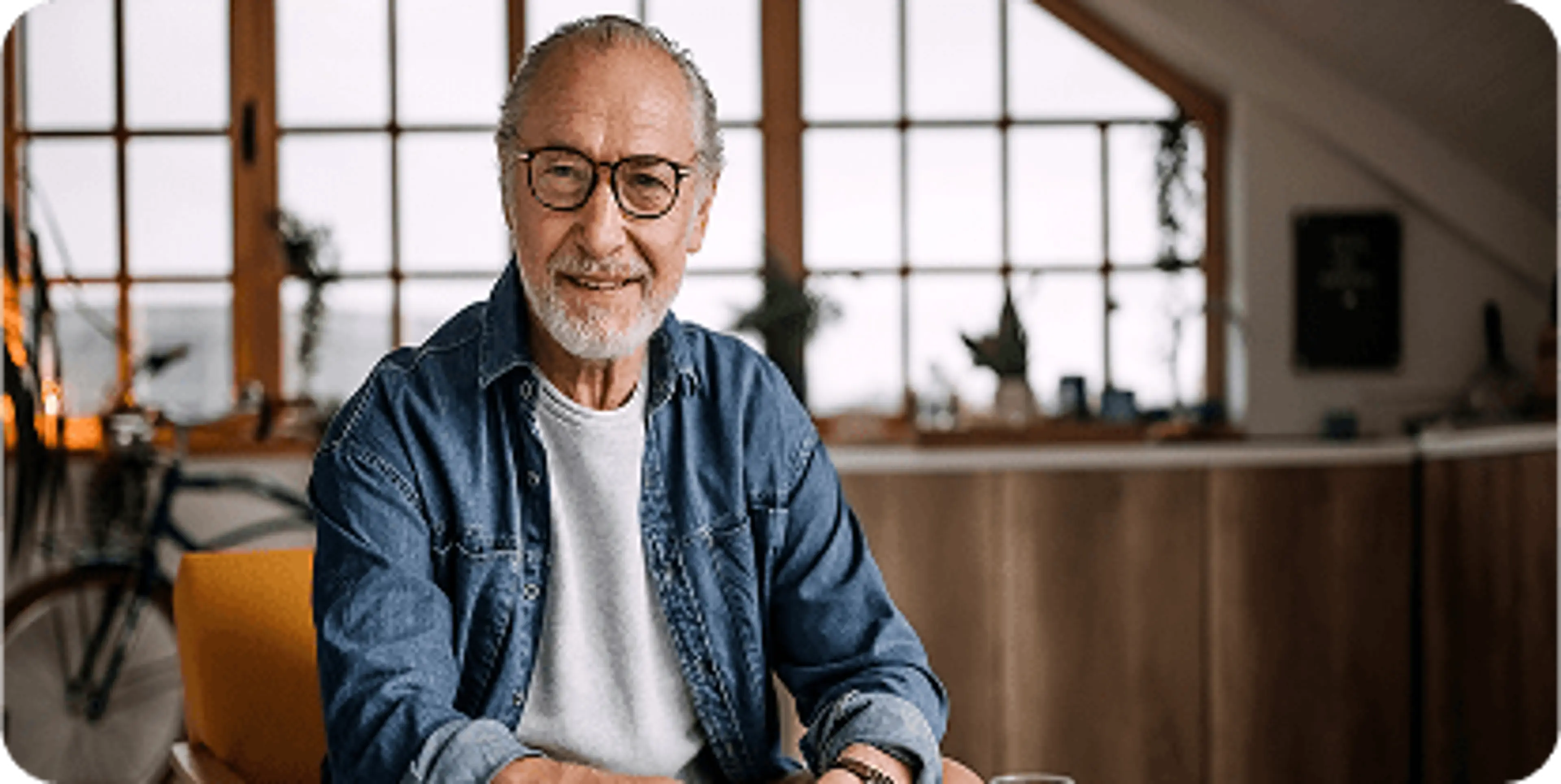 A man smiling
