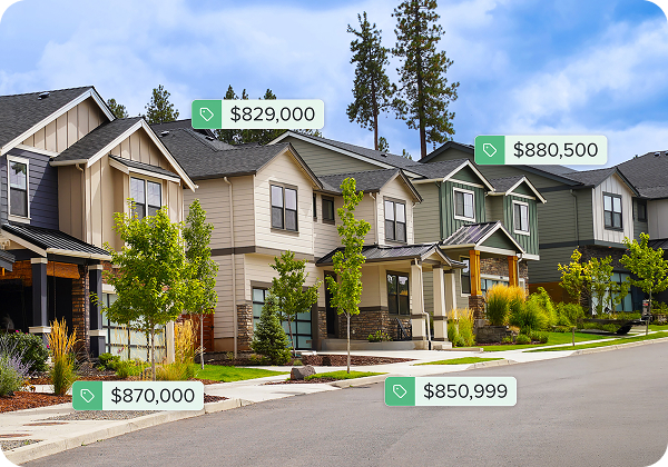 Homes with prices