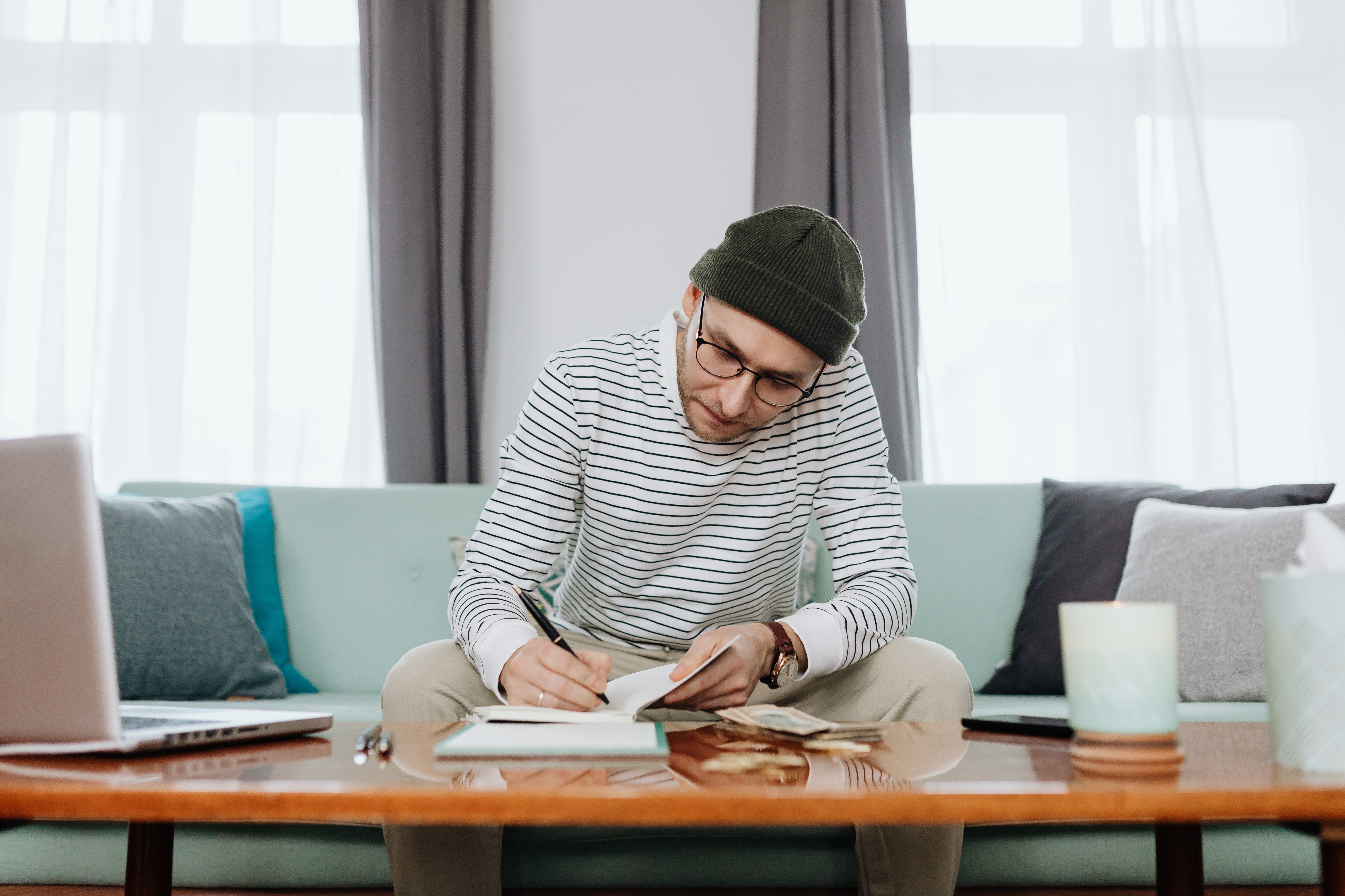 Student working on paying off student loans