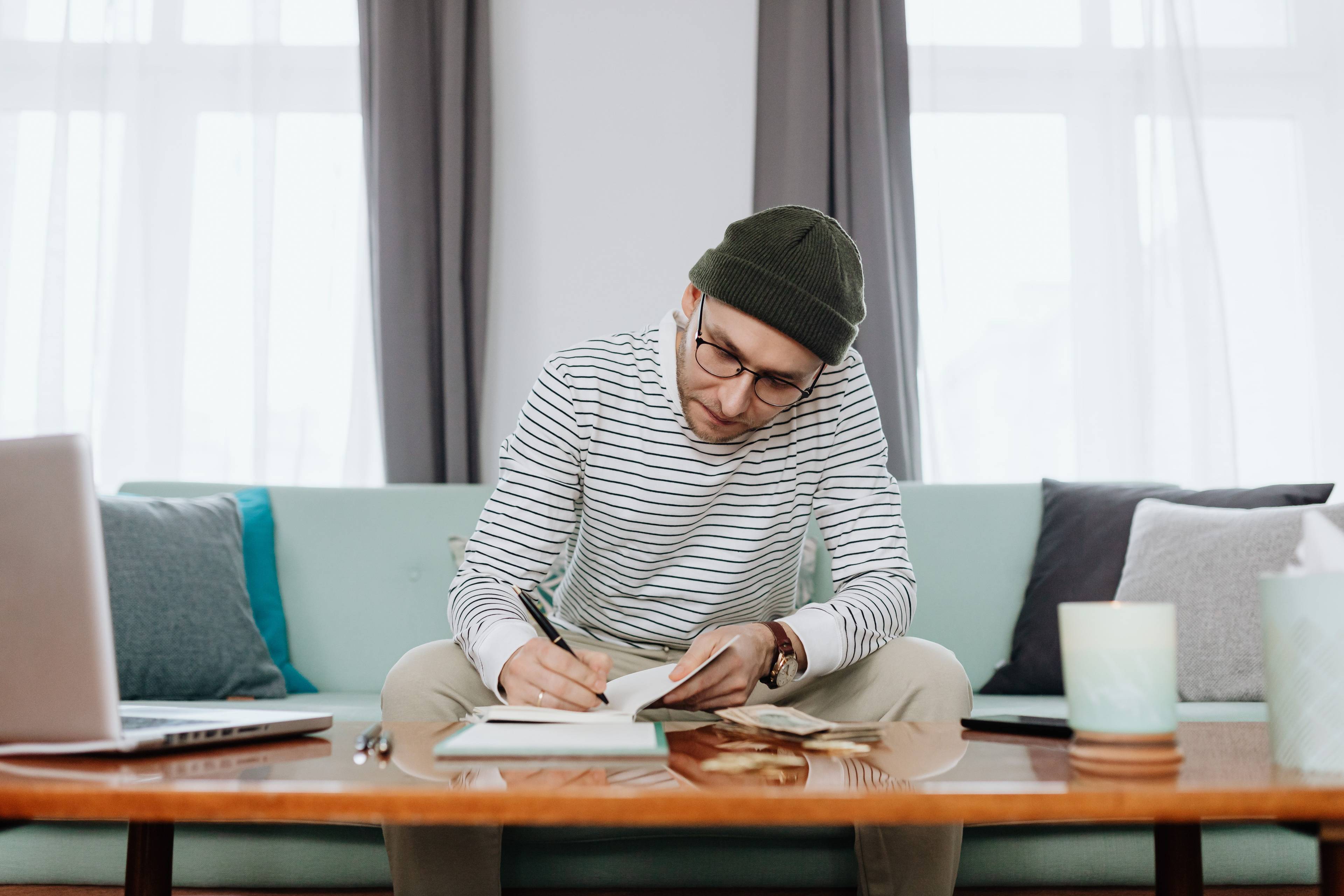 Student working on paying off student loans