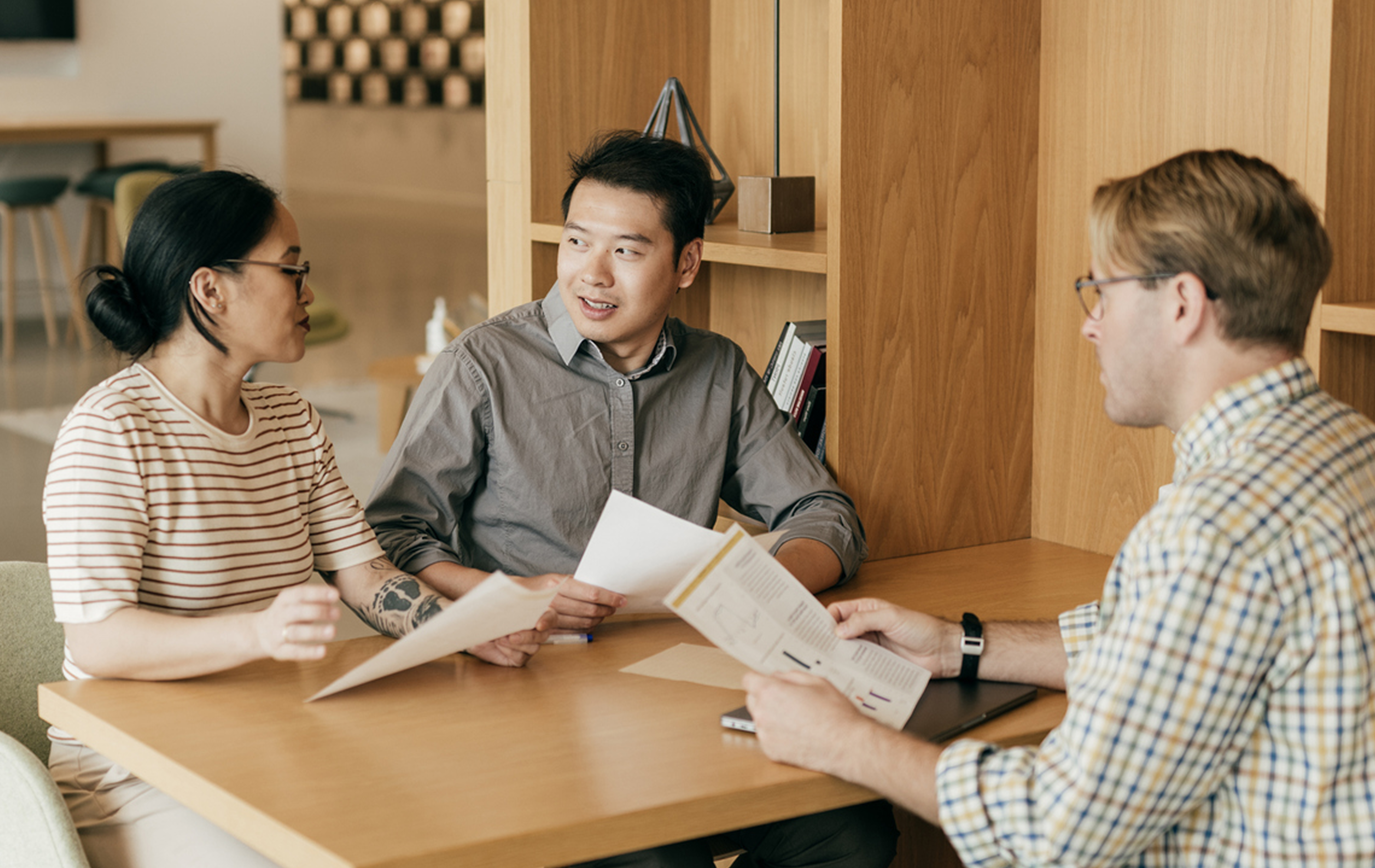 People at table in office