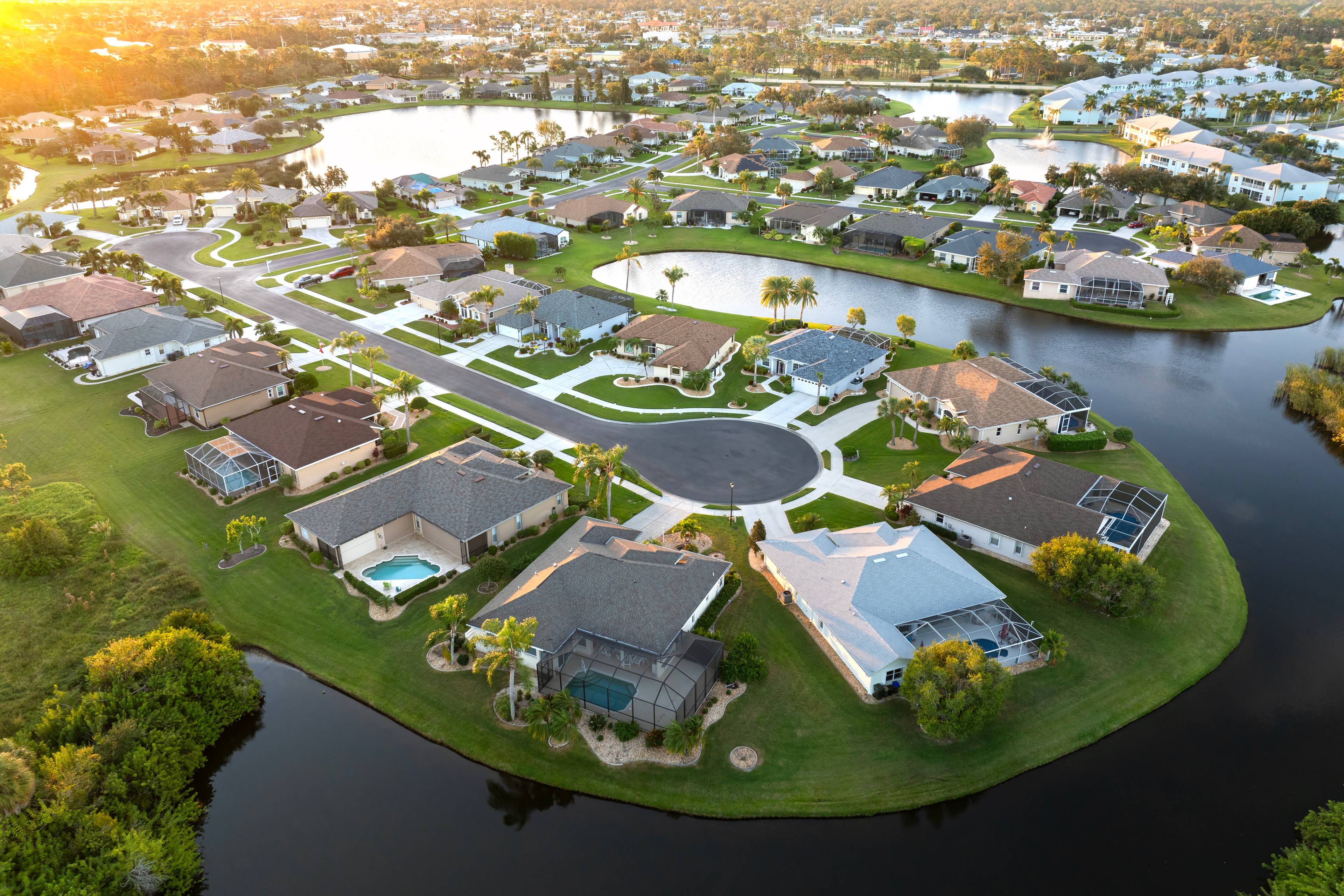 Hero image of cul-de-sac homes
