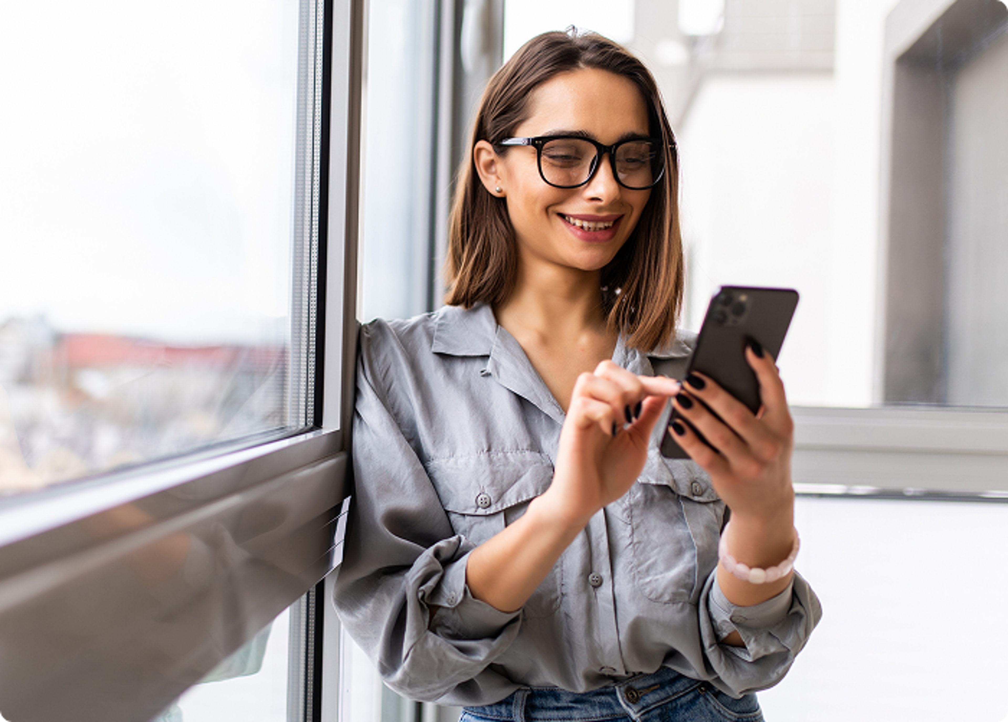 Woman on her cell phone.
