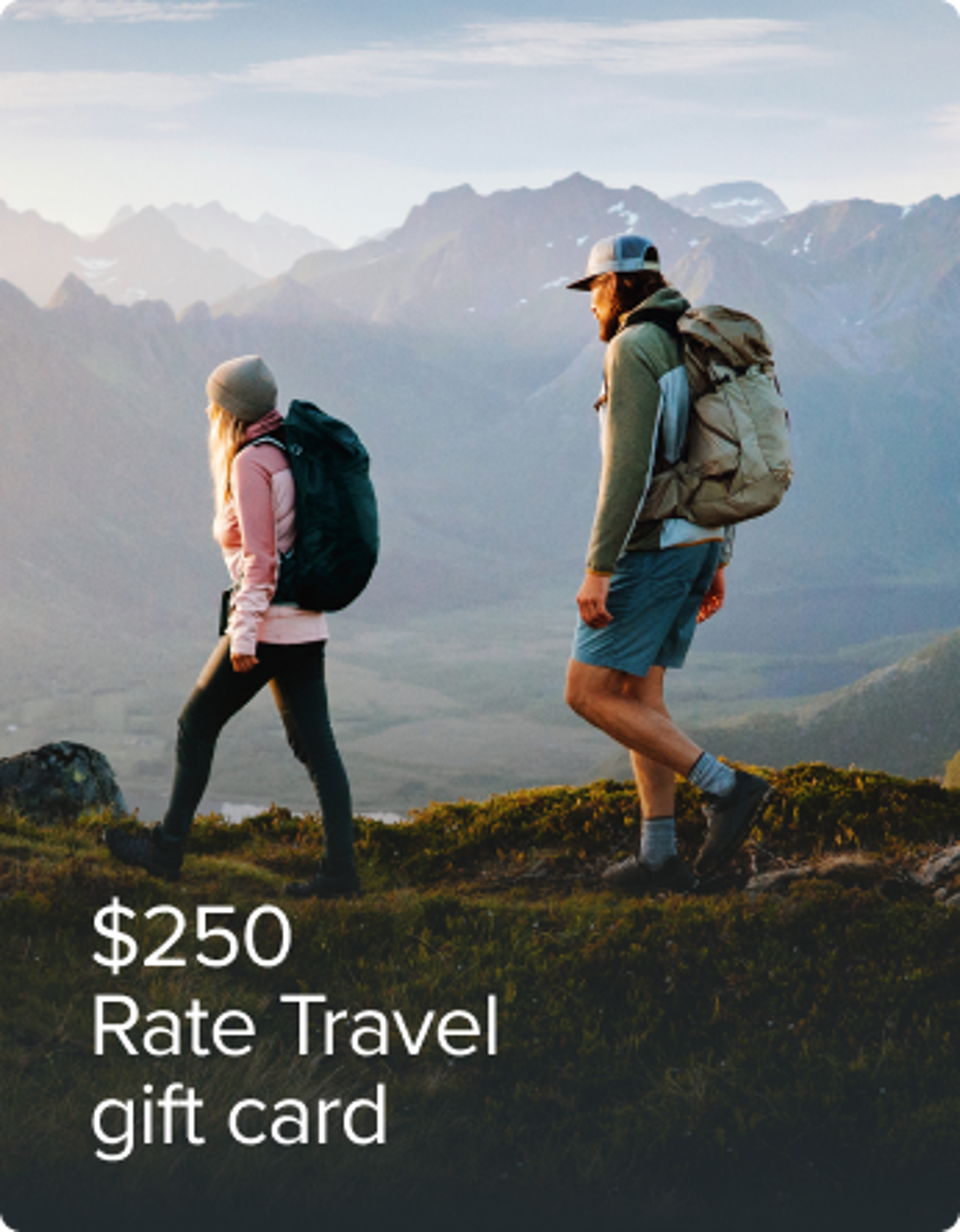 $250 Rate Travel Gift Card Tile
