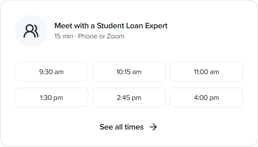 Scheduler screenshot with times to chooses from