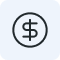 Circle dollar sign icon