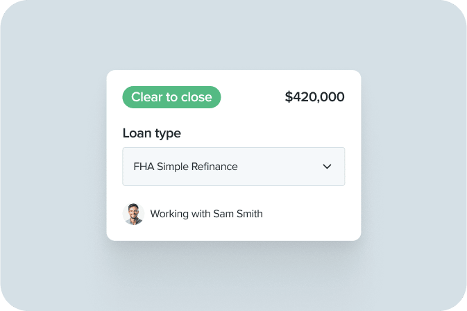 FHA Simple Refi Product card