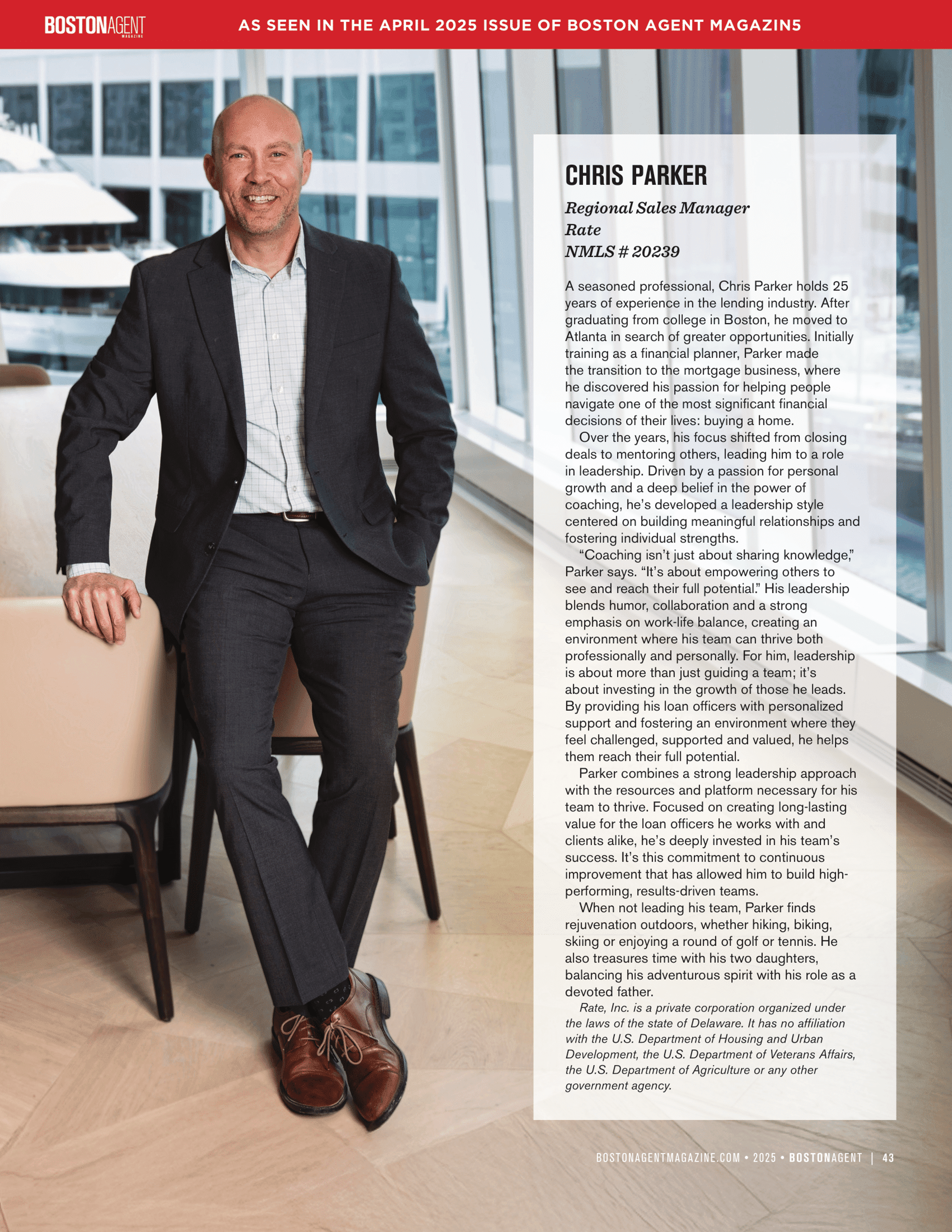 Boston Agent Magazine article featuring Chris Parker
