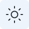 Sun icon, blue background