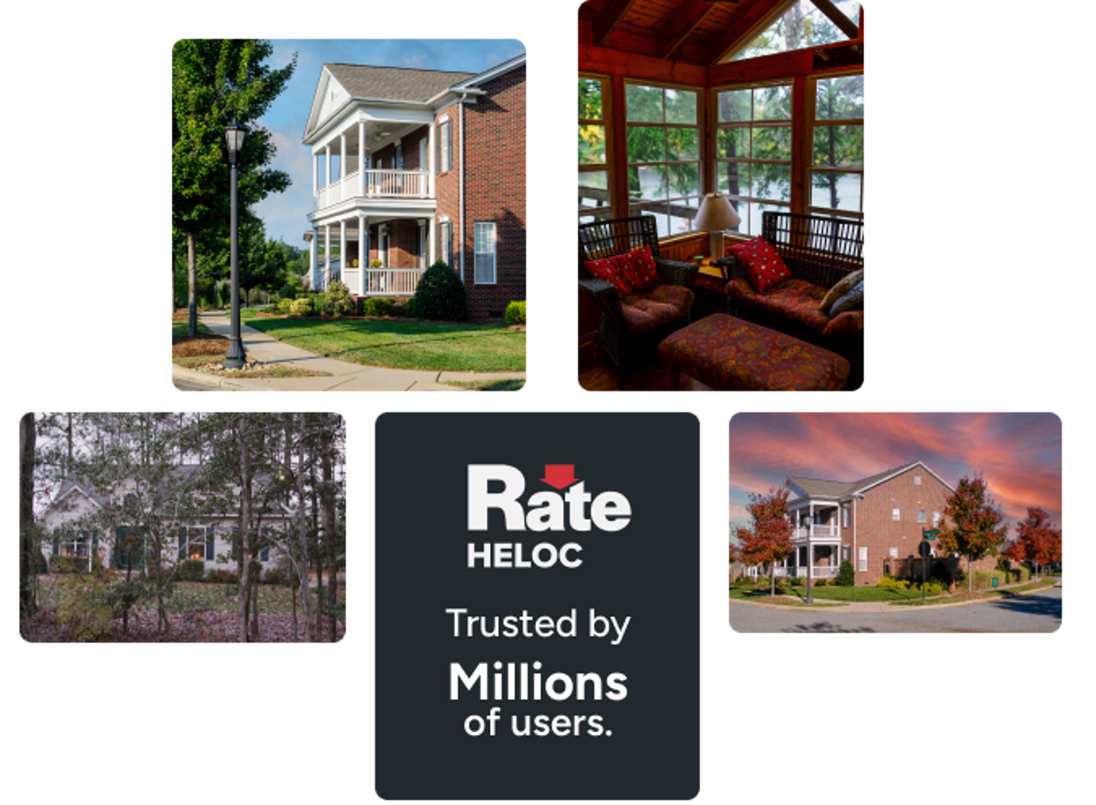 Collage of landscape and HELOC images for North Carolina