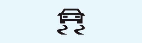 Electronic stability control warning light on a car dashboard