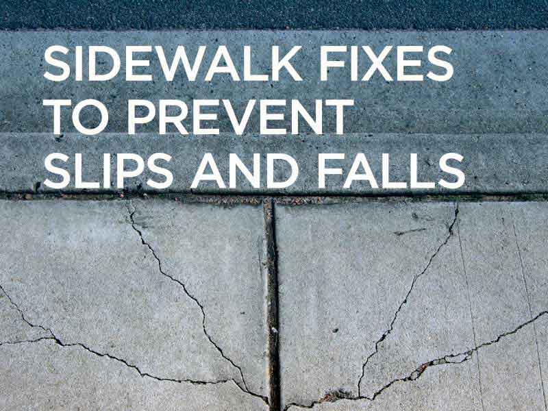 Sidewalk with cracks