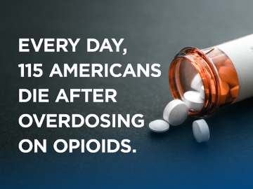 Pills spilling out of a bottle