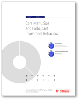 Core Menu Size and Participant Investment Behaviors