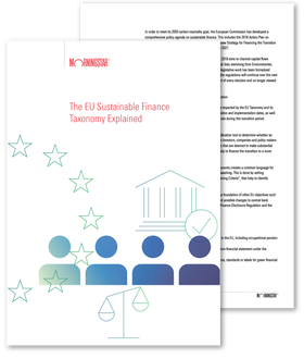 The EU Sustainable Finance Taxonomy Explained