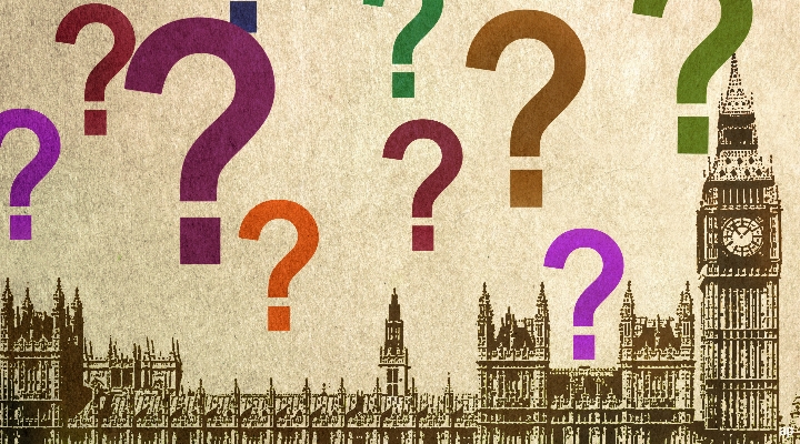 Parliamentary question marks