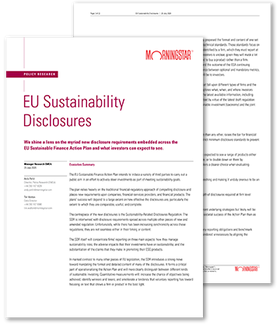 EU Sustainability Disclosures