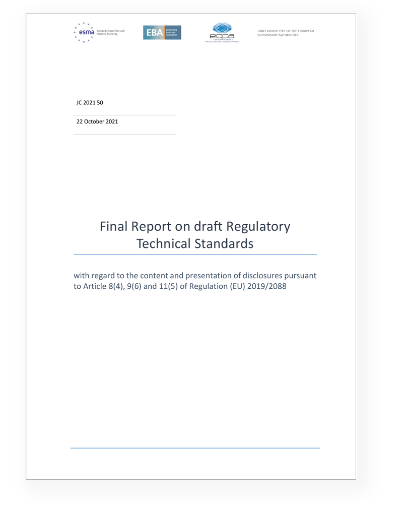 Cover of a Regulatory Report