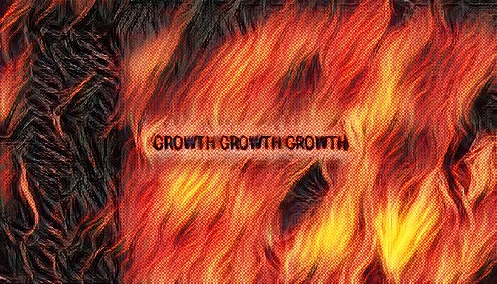 Growth in flames