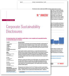 Corporate Sustainability Disclosures