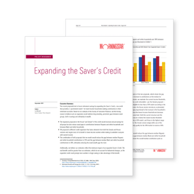 Expanding the Saver’s Credit