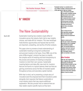 The New Sustainability