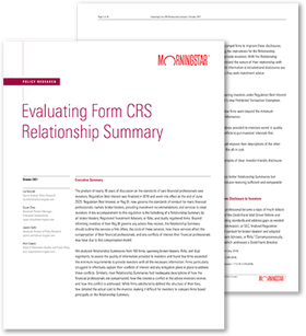 Evaluating Form CRS Relationship Summary