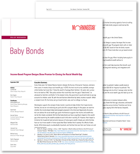 How Baby Bonds Could Help Close the Racial Wealth Gap