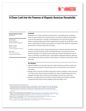 A Closer Look Into the Finances of Hispanic American Households 