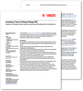 Investing in Times of Climate Change - A Global View