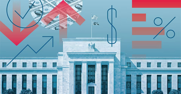 Fed illustration with money symbols