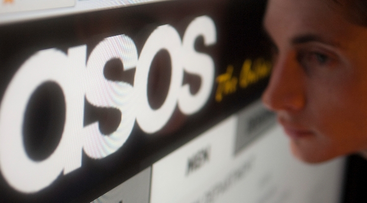 ASOS logo on screen