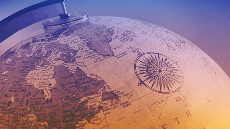 An illustration of Earth from above