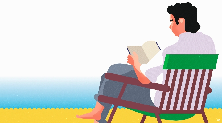 Summer reading on the beach