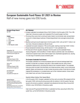 Morningstar European Sustainable Fund Flows
