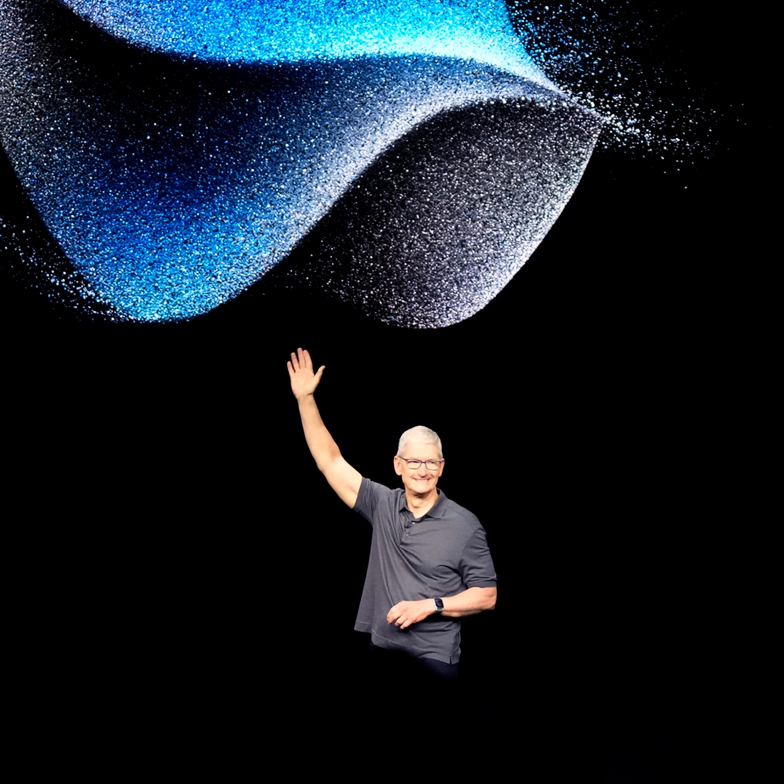 Apple logo at product launch