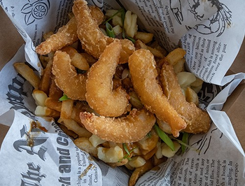 IRISH POUTINE-FEATURING GUINNESS™ BEER BATTERED SHRIMP