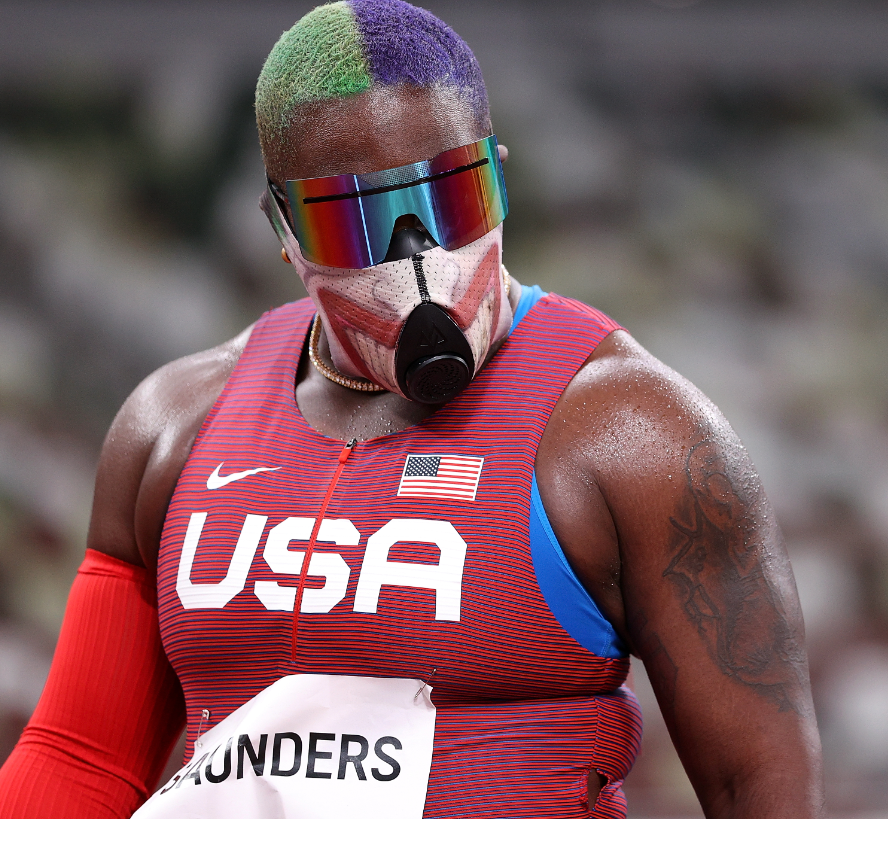 Olympian Raven Saunders at the Tokyo Games.