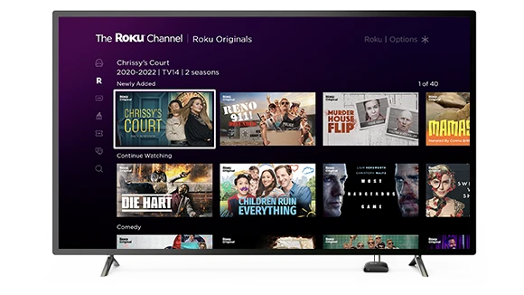 The Roku Channel display on Roku TV