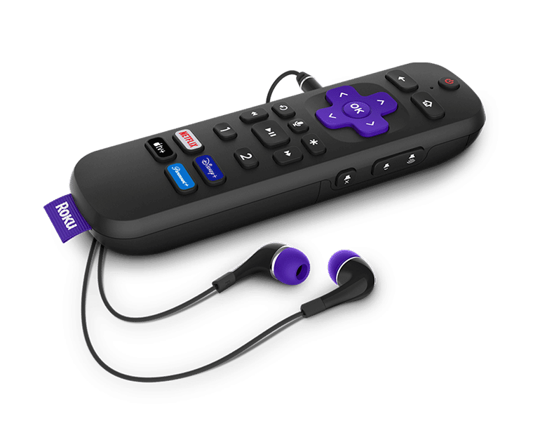 Roku Voice remote with TV controls and personal shortcut buttons