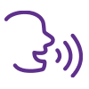 Icon of person talking