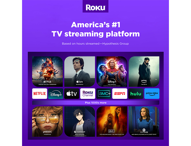 Roku is America's #1 TV streaming platform