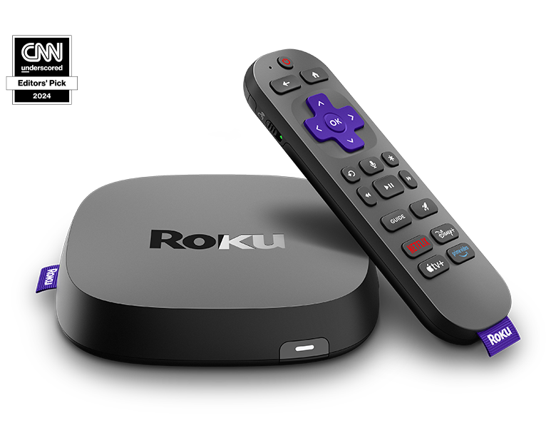 Roku Ultra with Voice Remote Pro and CNN Underscored Editors' Pick award icon