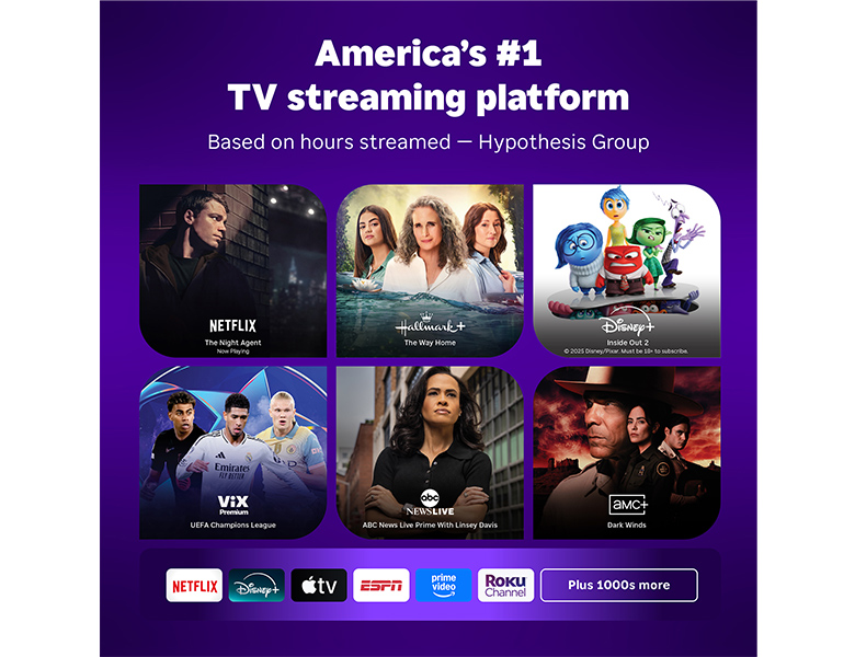 Roku is America's #1 TV Streaming Platform.