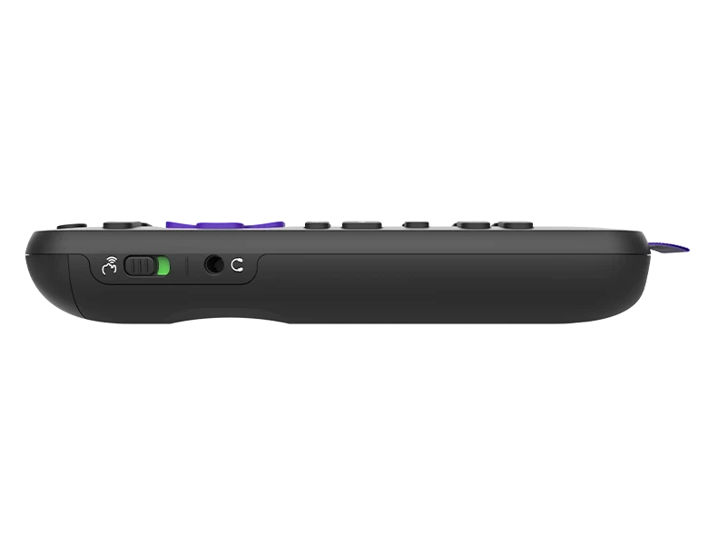 Roku Voice Remote Pro showing headphone jack