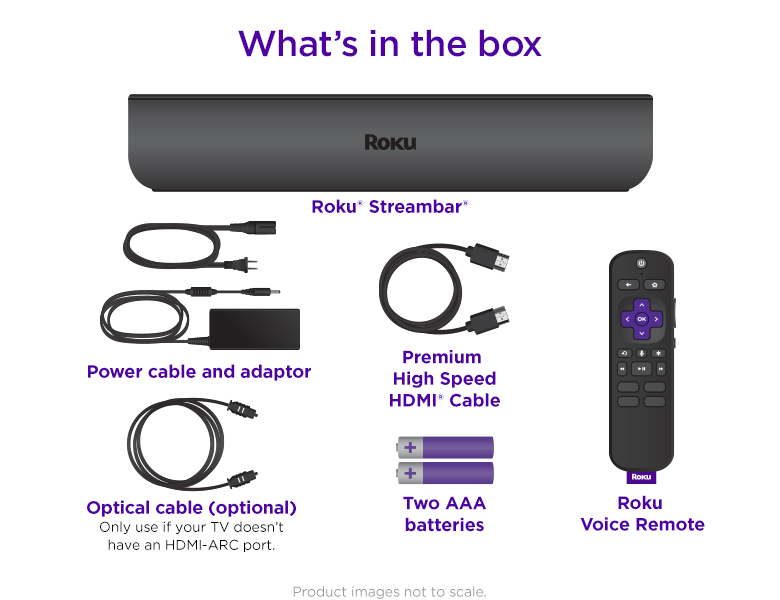 What's in the box when you purchase Roku Streambar