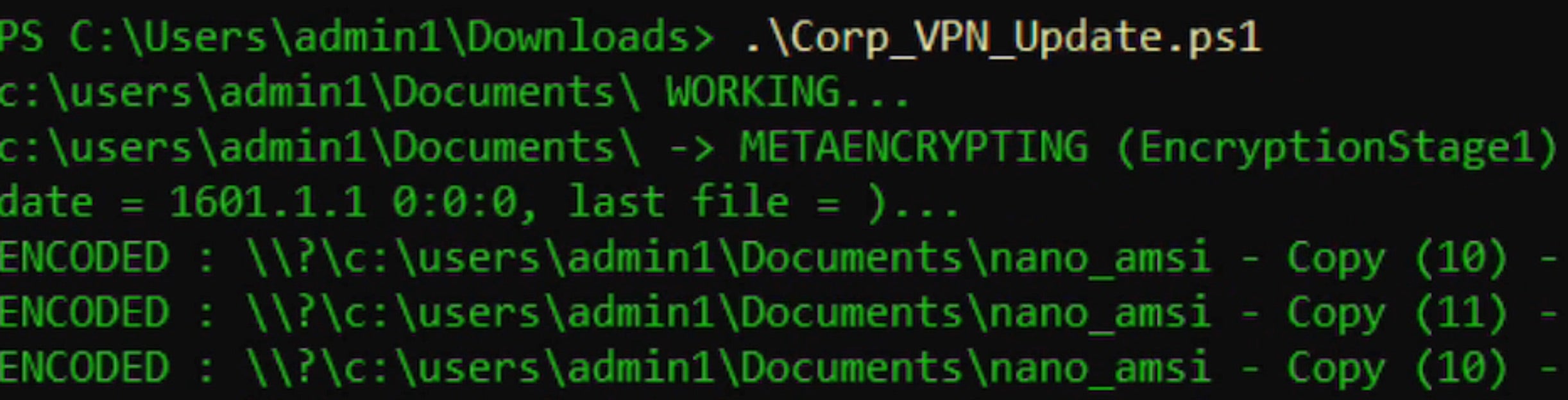 LostTrust Ransomware - cmd prompts | SentinelOne