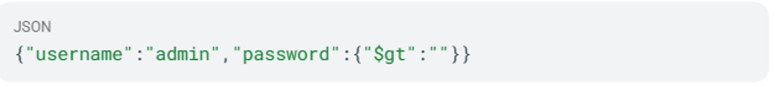 Operator Injection Json 1