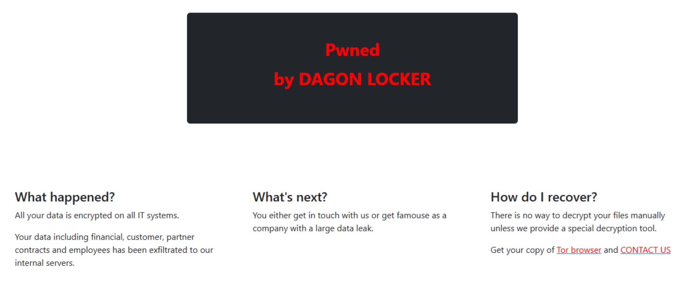 Dagon Locker Ransomware - affiliate